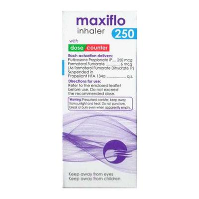 MAXIFLO 250 WITH DOSE COUNTER 120md Inhaler 7.2g - Asthma/COPD-Ast