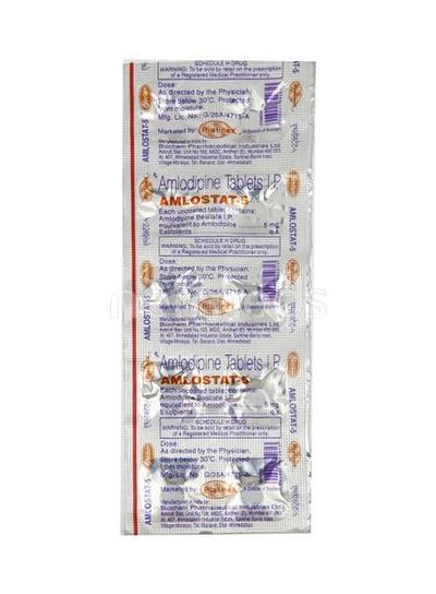 Amlostat 5mg Tablet 10'S - Hypertension-Cal