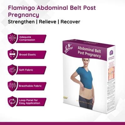 Flamingo Abdominal Belt Post Pregnancy (OC2520) (XXXL) 1's - Abdomen/Neck/Arm/Elbow Supports