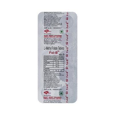 FOL B Tablet 10'S - Iron Supplement/Anaemia-Vma