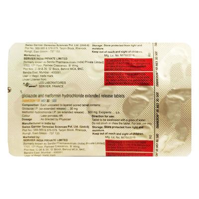 DIAMICRON XR MEX 30/500 Tablet 15's - Diabetes-Ant
