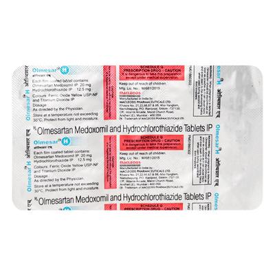Olmesar H 20mg Tablet 15'S - Hypertension-Ang