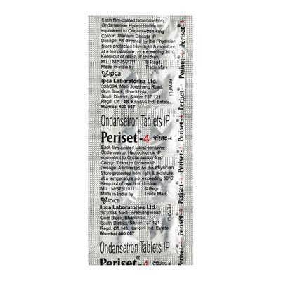 Periset 4mg Tablet 10'S - Vomitting/Emesis-Ant