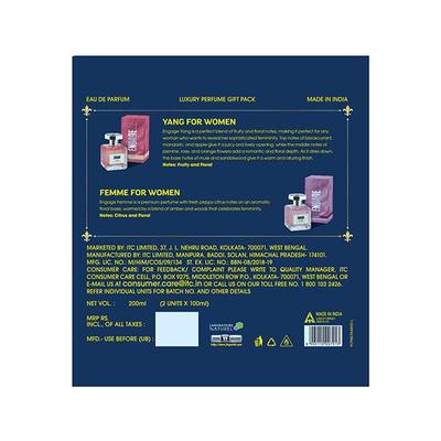 Engage EDP Yang + Femme 100ml each Giftbox 2's - Men Perfumes (Edt/Edp)