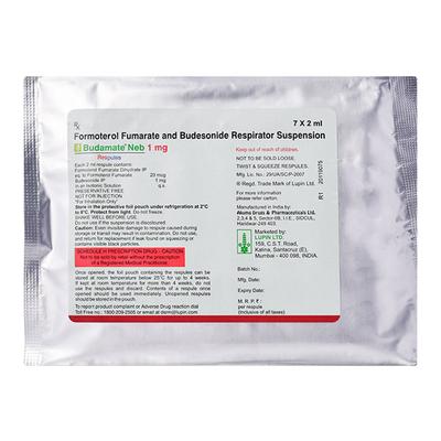 Budamate Neb 1mg Respule 7X2ml - Asthma/COPD-Ast