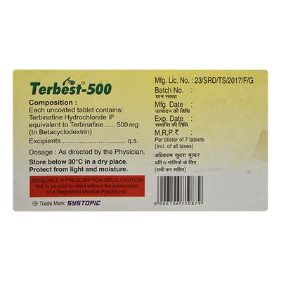 Terbest 500mg Tablet 7'S - Fungal Infections-Anf