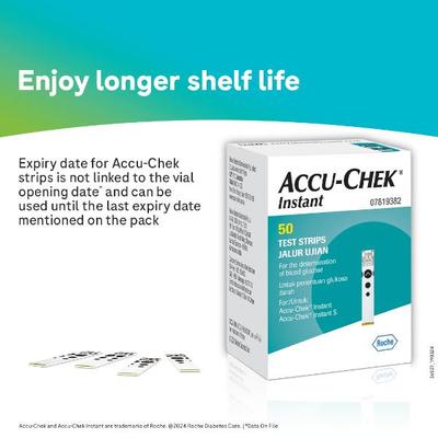 Accu-Chek Instant Glucometer with Free 10 Test Strips - Blood Glucose Monitors/Test Strips