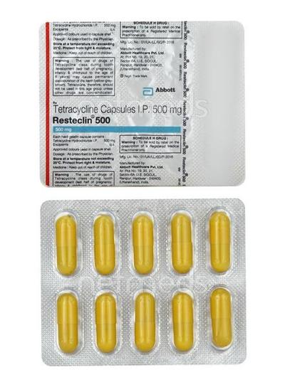 Resteclin 500mg Capsule 10'S - Bacterial Infections-Tet