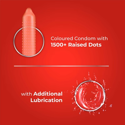 Skore Notout Climax Delay with 1500 Plus Raised Dots 10's - Plain/Flavoured Condoms