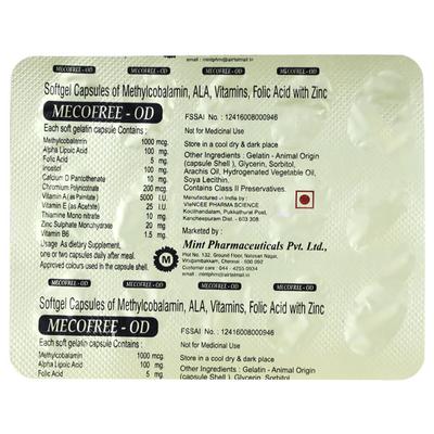 Mecofree OD Capsule 15'S - Supplements-Sup