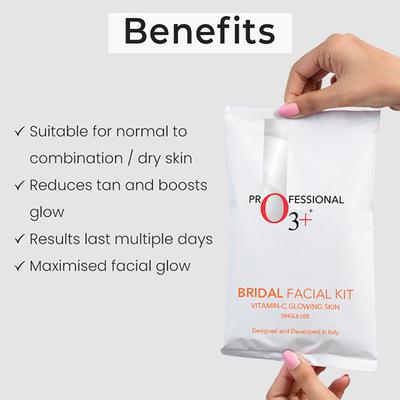 Professional O3+ Bridal Facial Kit - Vitamin C Glowing Skin 1's - Face Packs
