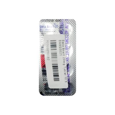 Beta Anxit 20mg Tablet 10'S - Anxiety-Anx