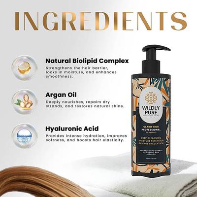 Wildly Pure Natural Clarifying Shampoo, Remove Chemical Built Up, Non-Drying Toxin 20 300 ml - Shampoos