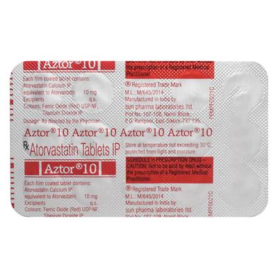 Aztor 10mg Tablet 15'S - High Cholesterol-Dys