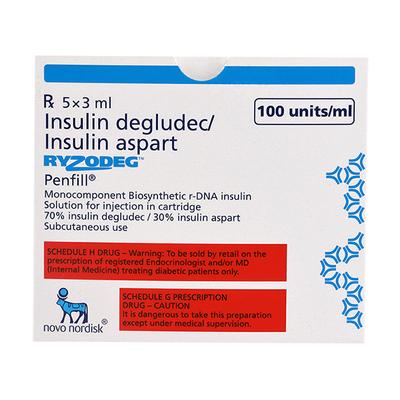 Ryzodeg 100IU Penfill Cartridge 1X3ml - Diabetes-Ins