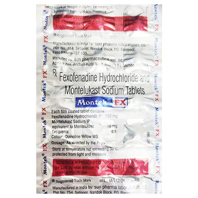 MONTEK FX Tablet 15's - Asthma/COPD-Ast