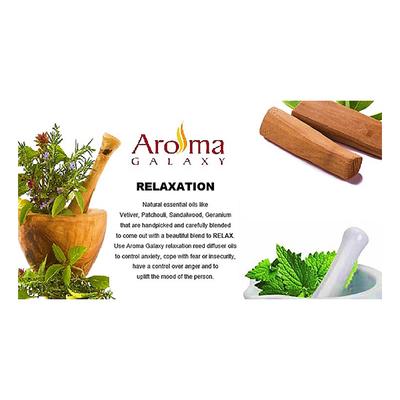 Aroma Galaxy (Alcohol Free) Fragrant Reed Diffuser Kit - Relaxation 30 ml - Carrier Oils