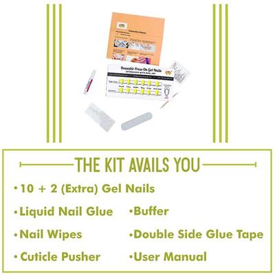 Nails On Board Handmade Press On Gel Nails- Holographic Lemon Yellow X Small 50 gm - Nail Care