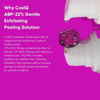 Cos-IQ ABP 22 percent Regular Use Exfoliating Peel AHA 15 percent plus PH 5 percent plus BHA 2 percent 30ml - Scrubs & Exfoliants