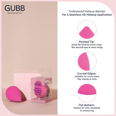GUBB Beauty Blender, Bright Pink 18 gm - Sponges & Applicators