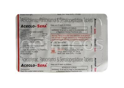 Aceclo Sera Tablet 10'S - Pain relief-Ano