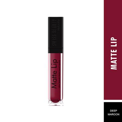 Swiss Beauty Ultra Smooth Matte Liquid Lipstick - (Deep Maroon) 6 ml - Liquid Lipsticks