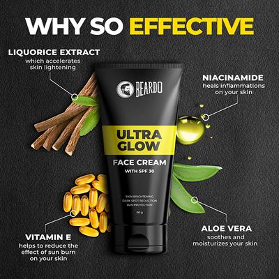 Beardo Ultra Glow SPF 30 Face Cream 60 gm - Face Creams