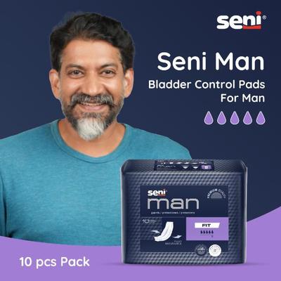 Seni Man Bladder Control Guards Fit Pads 10's - Adult Diapers & Pads