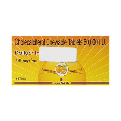 Dailyshine 60K Sugar free Orange Flavour Tablet 8'S - Supplements-Vit