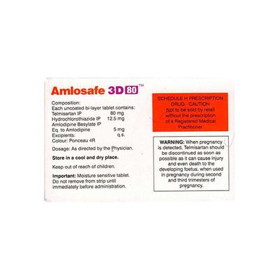 AMLOSAFE 3D 80 Tablet 7's - Hypertension-Ana