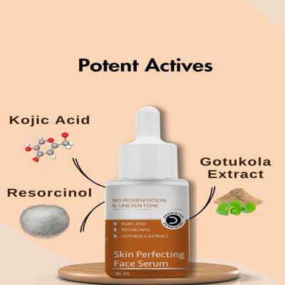 Dermistry No Pigmentation Kojic Acid Skin Perfecting Face Mask 50 ml + No Pigmentation Kojic Acid Skin Perfecting Face Serum 30 ml - Face Serum