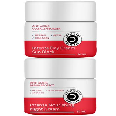 Dermistry Anti Aging Retinol Collagen SPF 30 Intense Day Cream 50 ml + Anti Aging Repair Protect Intense Nourishing Night Cream 50 ml - Creams/Oils/Lotions