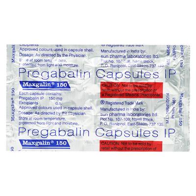 Maxgalin 150mg Capsule 10'S - Neuropathic Pain-Dru