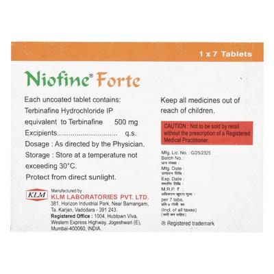 Niofine Forte Tablet 7'S - Fungal Infections-Anf