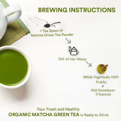 The Tea Ark Organic Japanese Matcha Green Tea Powder 50 gm (Pouch) - Green/Herbal Teas