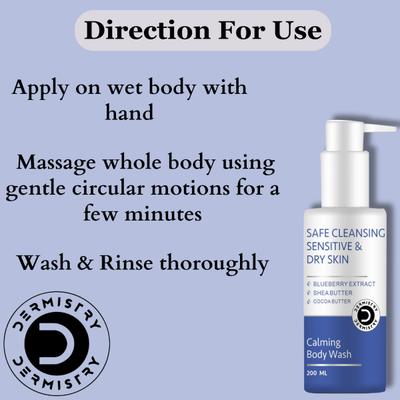 Dermistry Safe Cleansing Sensitive & Dry Skin Calming Body Wash 200 ml + Revitalize Ultra Dry Skin Nourishing Body Butter 100 ml - Body Butter