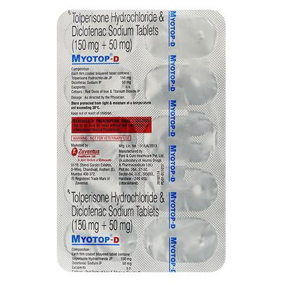 MYOTOP D Tablet 10's - Muscle Cramps/Spasticity-Mus