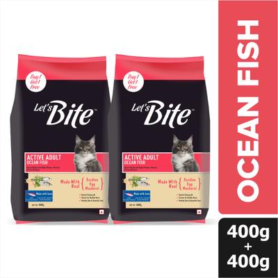 Let's Bite Active Adult Cat Food 400g (Buy 1 Get 1 Free) 1's - Petfood