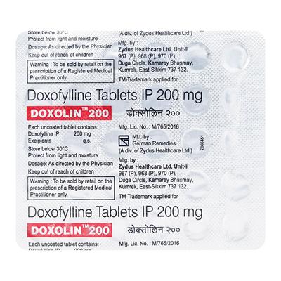 Doxolin 200mg Tablet 30'S - Asthma/COPD-Ast