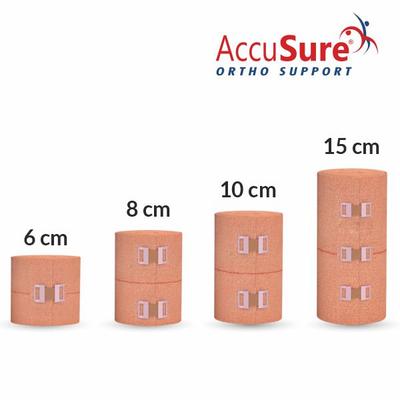 AccuSure Elastic Crepe Bandage 10 CM x 4 M 1's - Knee/Ankle/Leg/Foot Supports