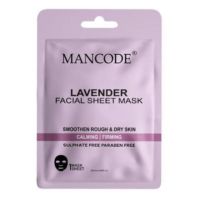 Mancode Lavender Facial Sheet Mask for All Types 25 ml - Face Mask