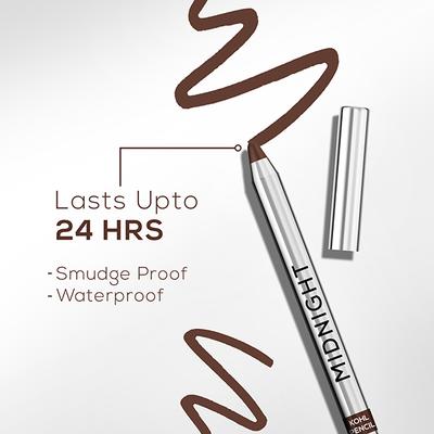 Renee Midnight Kohl Pencil- Brown 1.5 gm - Kajal & Kohls