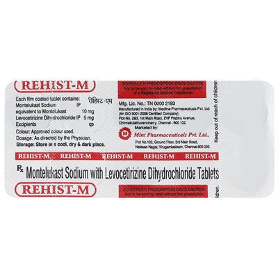 REHIST M Tablet 10's - Allergies-Ant