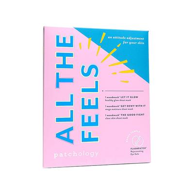 Patchology All The Feels Moodmask Kit - 1- Just Let It Glow, 2- Get Dewy with It, 3- The Good Fight 1 + 1 + 1 Mood Mask 1's - Sheet Masks