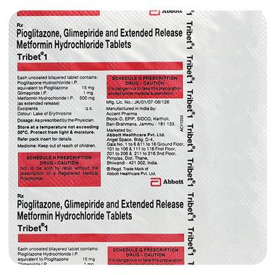 TRIBET 1mg Tablet 15's - Diabetes-Ant