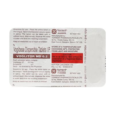 VOGLITOR MD 0.2mg Dispersible Tablet 15's - Diabetes-Ant