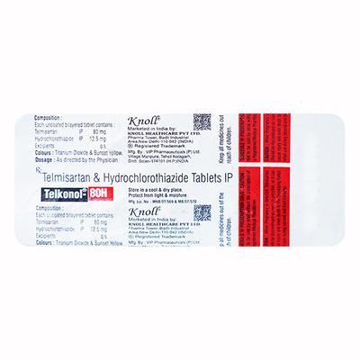 TELKONOL H 80mg Tablet 10's - Hypertension-Ang