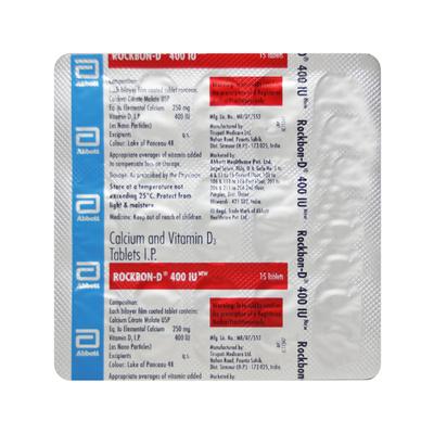 ROCKBON D NEW 400IU Tablet 15's - Supplements-Cal