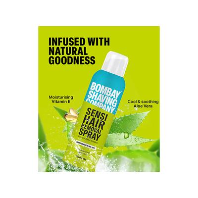 Bombay Shaving Company Sensi Hair Removal Spray For Men, Painless & Irritation Free Spray 200gm 2's - Hair Removal Cream
