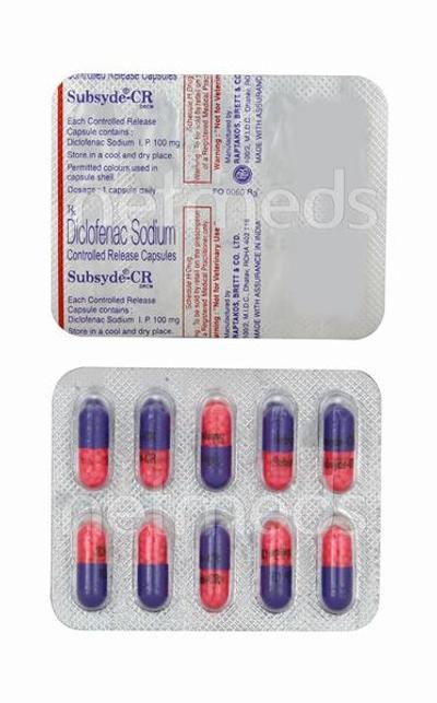 Subsyde CR DRCM Capsule 10'S - Pain relief-Nsa